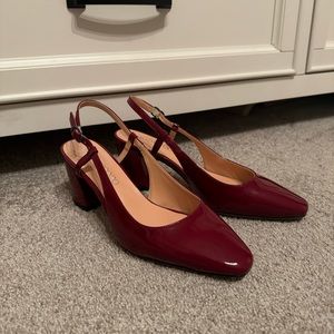 Cherry Red Slingback Heels 🍒